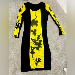 🐝Black and Yellow Dress with designs🐝